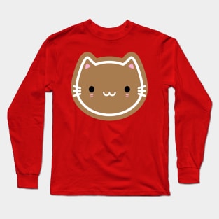 Cute Christmas Gingerbread Cookie Cat Long Sleeve T-Shirt